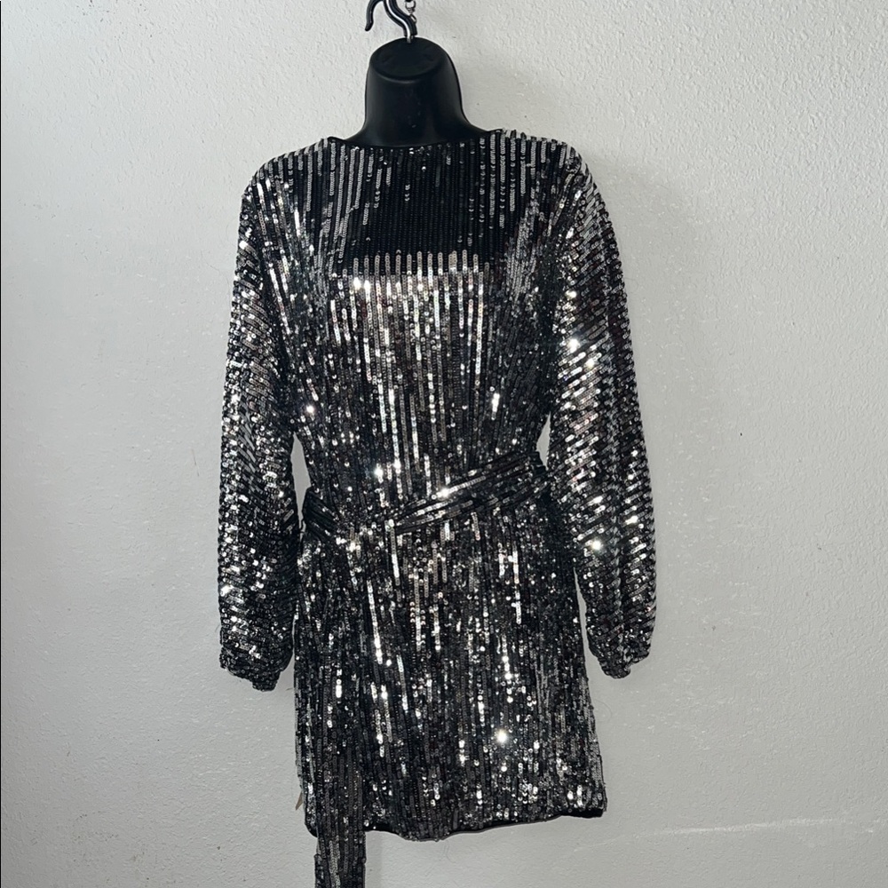 Fashion Nova Black Long Sleeve Dress - Sleek Solid Black - Picture 7 of 16
